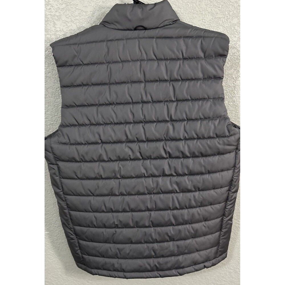 Lands' End Zip Up Puffer Vest Men's Grey Oeko-Tex - Size Medium - Picture 5 of 6